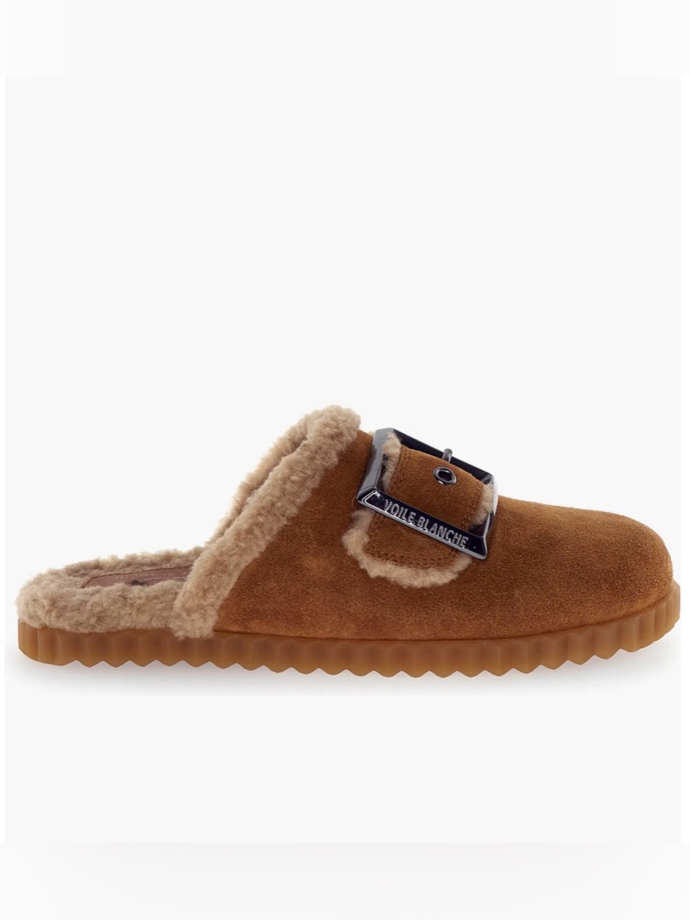 NWT VOILE BLANCHE Fredrik Faux Shearling Mule in Brown